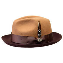 Men BENTLY Hat Australian Wool Fedora Damien Collection DM752 Camel/Brown image 4