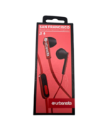 Urbanista San Francisco Wired Stereo Earbuds Handsfree 3.5mm Headphones Red - $17.10