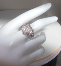 Signed Judith Ripka 925 Sterling Silver CZ Heart Ring Size 9 - £167.37 GBP