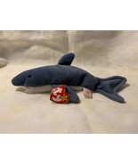 Ty Beanie Baby Plush Shark Crunch B-day Jan. 13 1996 Retired with Tag T-8 - £6.13 GBP