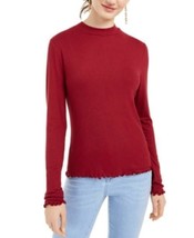 MSRP $24 Rebellious One Juniors&#39; Mock-Neck Top Red Size Large - £5.02 GBP