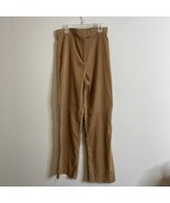 White Stag Womens Tan Faux Suede Pants Size 10 Flat Front Front Zip Dress - $13.59