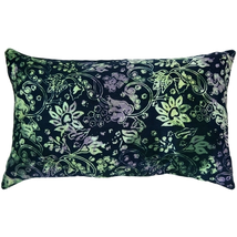 Night Shade Floral Throw Pillow 13x22, Complete with Pillow Insert - £25.53 GBP