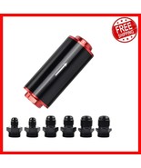 Inline Fuel Filter 100 Micron - Aluminum/Steel with 6AN, 8AN, 10AN Adapt... - $717.02 MXN