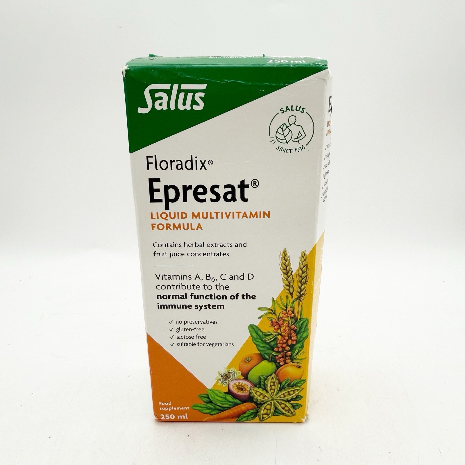 Salus Floradix Epresat Liquid Multivitamin Formula 250 ml BB 2/26 - $34.99