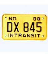 1988 United States North Dakota INTRANSIT Special License Plate DX 845 - $20.35 CAD