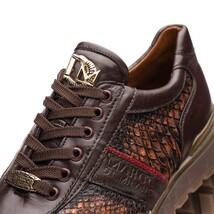 Brescia Washed Classic Calfskin Fashion Sneaker Men's Cognac image 4