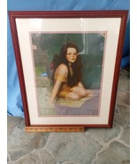 Antique Lithograph &#39;Psyche&#39; by William Kendall Framed Art Butterfly Fair... - $81.70 CAD