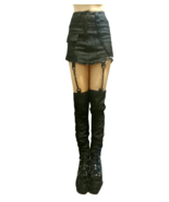 Dolls Kill Darker Wavs Goth Emo Dark Wave Chained Mini Skirt XS, S, M - £31.46 GBP