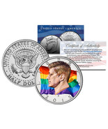 RAINBOW FLAG Colorized 2015 JFK Half Dollar US Coin GAY PRIDE Lesbian LG... - $12.95