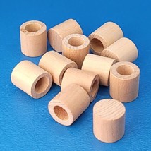 Tinkertoy 12 End Caps Replacement Parts Wooden Tinker Toy Pieces Natural... - $9.89