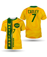Australia Matildas Catley #7 Women&#39;s National Football Team T-Shirt  - $45.12 CAD+