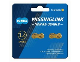 KMC Missing Link 7,8,9,10,11,12 Speed Silver/Gold (New Blue Packing) (12-Speed, - £14.88 GBP