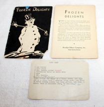 Frozen Delights ~ 1930&#39;s Desert Recipe Booklet ~ Brooklyn Edison Company - £39.61 GBP