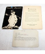Frozen Delights ~ 1930&#39;s Desert Recipe Booklet ~ Brooklyn Edison Company - £39.31 GBP