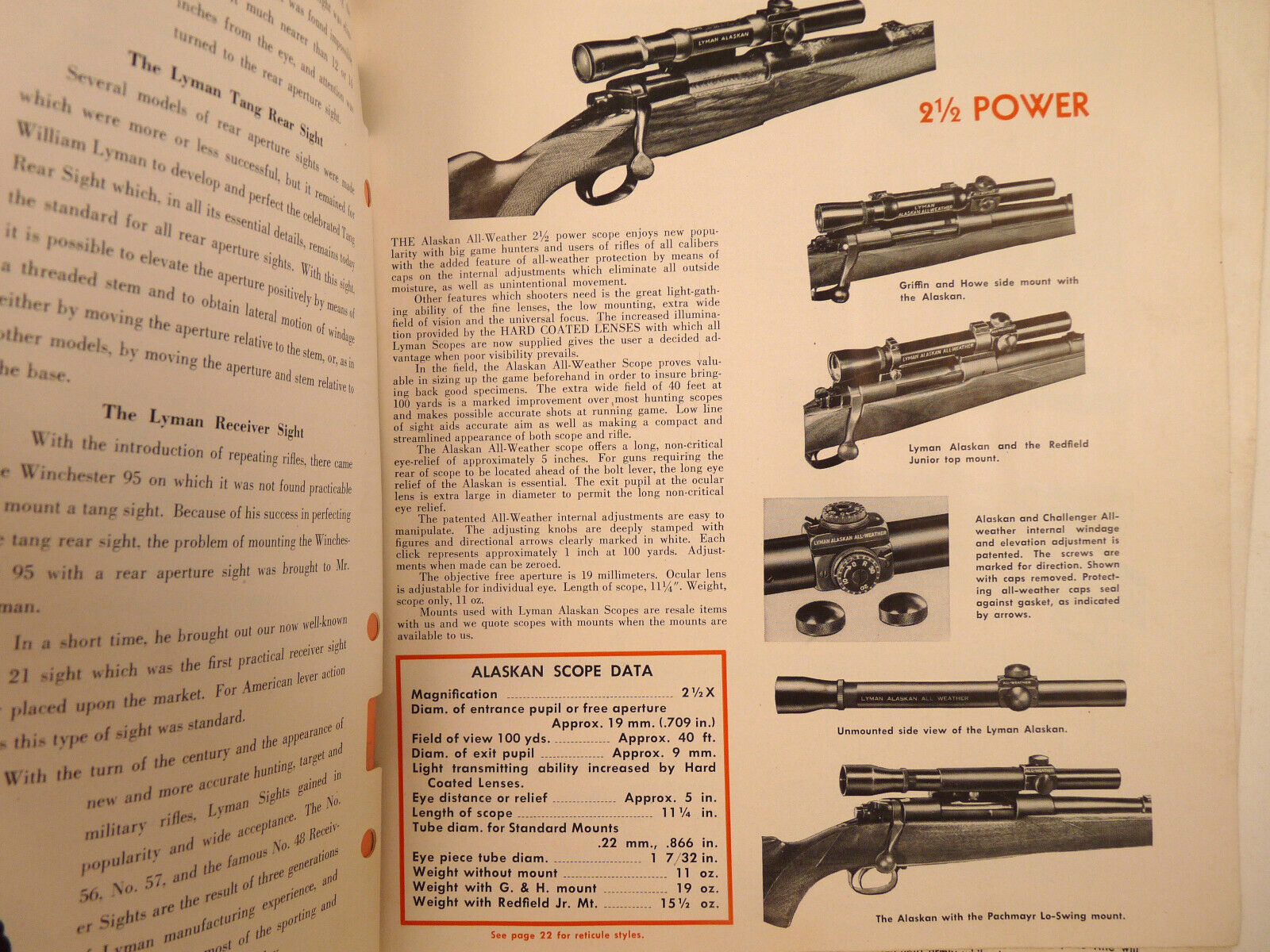 Vintage Lyman Sights 36 advertising catalog original price lists flyers scopes Item image 4