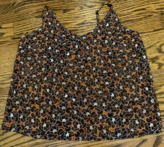 Banana Republic Factory Brown Floral Camisole Top Size Large - £15.56 GBP