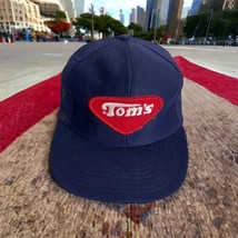 Vintage Toms Chips Snacks  Hat Cap Logo Patch Snapback Made USA Baseball Cap - £18.47 GBP