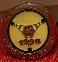 Vintage National Council Corvette Clubs Inc 1996 Lapel / Hat Pin - £8.18 GBP