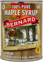 12 Cans of Bernard Canada Grade A Dark Robust Taste Maple Syrup 18oz/540... - £91.82 GBP