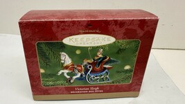 Vintage Hallmark Keepsake Victorian Sleigh Ornament Christmas Die Cast M... - $8.86
