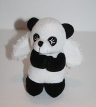 My Faithful Panda Bear Kneeling Prayer Angel Black White 6&quot; Plush Soft Mini Toy - £9.41 GBP