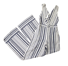 NWT ALICE + OLIVIA Laurice in Sapphire White Stripe Cutout Tie-Front Jumpsuit 0 - £64.33 GBP