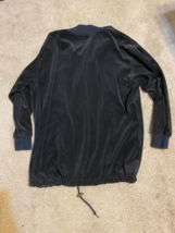 VTG Karen Kane Lifestyle Women&#39;s Black Long Sleeve Velvet Zip Sweater Me... - $14.89