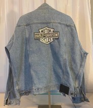 Harley-Davidson Men&#39;s Blue Denim Jacket Size XL Pre-Owned - $69.29