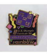 Rainbow Foods U.S. Olympic Festival 1990 MOD PENTATHLON Vintage Lapel Ha... - $6.00