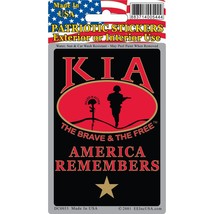 DC0053 Black KIA America Remembers Sticker (3&#39;&#39;x4.25&#39;&#39;) - £6.82 GBP