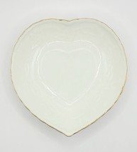 Vtg Masa Shiah Yih White Heart Shaped Fine Porcelain Trinket Dish Bowl Japan - £9.43 GBP
