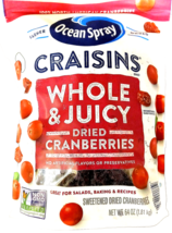 Ocean Spray Craisins Whole &amp; Juicy Dried Cranberries 64 oz (1.81kg) EXP ... - $21.18