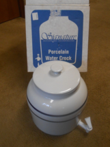 NIB- Signature Porcelain Water Crock 2.5 Gallons Takes 2-5 Gallon Bottles - £51.05 GBP