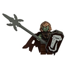 Lego Minifigure Castle Fantasy Troll Warrior 11 cas428 with Cape, Shield &amp; Spear - £23.19 GBP