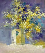 20x24 inches Vase Flower  stretched Oil Painting Canvas Art Wall Decor m... - $97.11 CAD