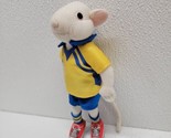 Hasbro Stuart Little 2 Mouse Mini Plush Soccer Outfit Yellow Blue 7.5&quot; - $14.75