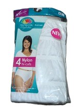 4 Pair 4XL Plus Sz 11 Vintage Fruit of the Loom Hi cut 100% Nylon Pantie... - $541.59 MXN