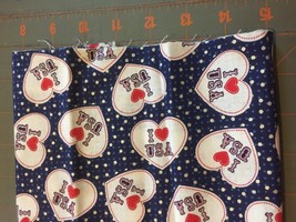 fabric- I heart USA  approx 18” x 42” - $4.45