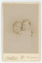 Antique Circa 1880s Cabinet Card Beautiful Affectionate Sisters Westminster, MD - £9.01 GBP