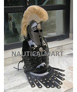 NauticalMart Medieval Knight Black Antique Greek Corinthian Helmet With ... - £158.49 GBP