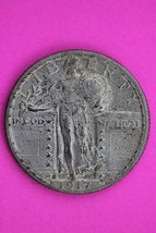 High Grade Full Date 1917 S T2 Standing Liberty Silver Quarter Key Date Coin 02 - $179.99