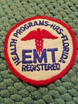 HRS Florida Registered EMT Patch Health Programs Vintage  3&quot; x 3&quot; - £1.56 GBP