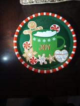 Joy Gingerbread Large Serving Cookie Dessert Snack Plastic Xmas Holiday ... - £10.98 GBP