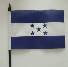 Bandera Honduras Desk Flag 4&quot;x 6&quot; inches Order With or Without Stand - $6.30+