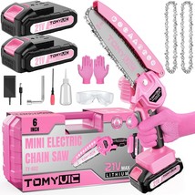 Mini Chainsaw 6-Inch Battery Powered - Pink Cordless Electric Handheld C... - €42,54 EUR
