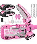 Mini Chainsaw 6-Inch Battery Powered - Pink Cordless Electric Handheld C... - $48.99