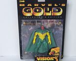 Marvel&#39;s Gold Collector&#39;s Edition Vision Action Figure Toy Biz 1997 #486... - $27.71