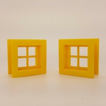 Lincoln Logs Yellow Windows Frontier Town Set Replacement Piece 00996 - $2.96