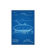 Submarine Vessel Design 2 - Blueprint Style - Art Print - 36&quot; tall x 24&quot;... - £41.82 GBP